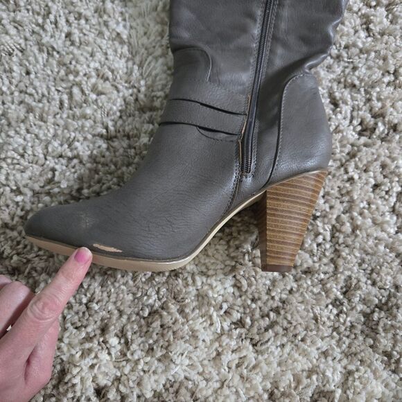 JustFab Anitah Heeled High Boots - Picture 9 of 13